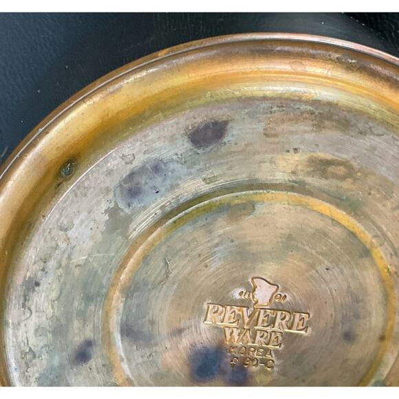 Paul Revere Signature Vintage Small 1 QT Whistling Tea Pot Kettle Copper Bottom - Picture 7 of 15